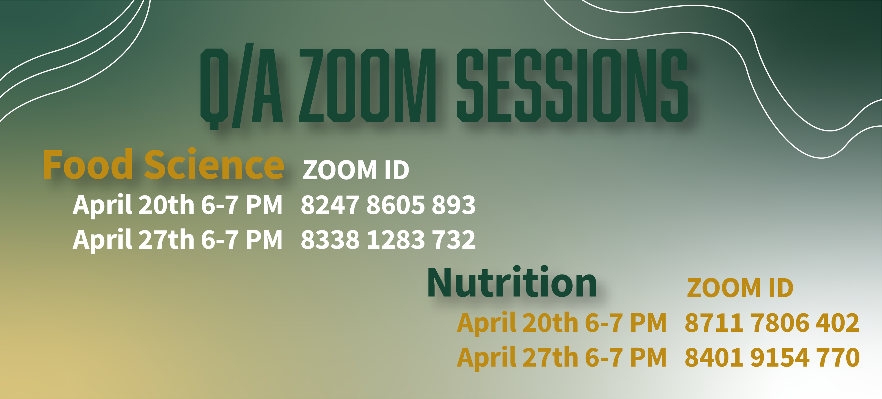 to Food Science & Nutrition! Food Science & Nutrition Cal